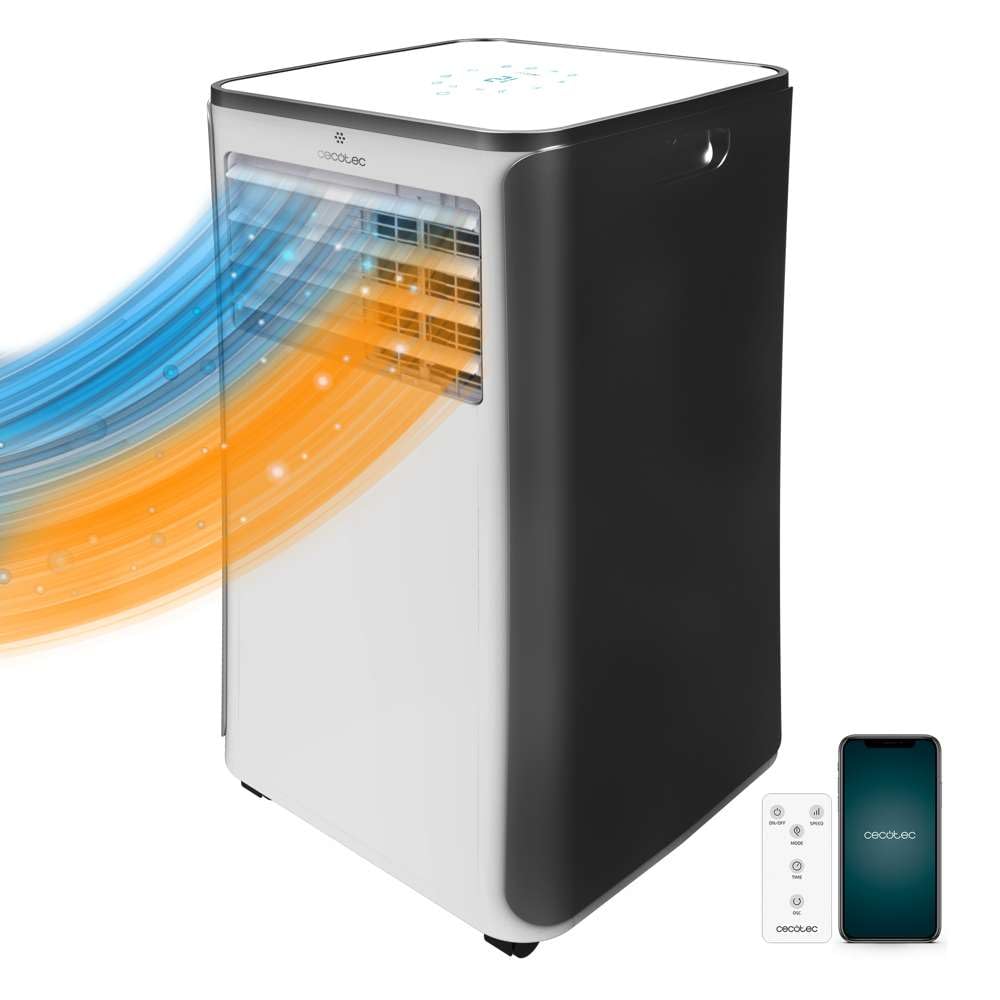 51jLodg9RbL Cecotec Aire Acondicionado Portátil con Mando a Distancia, Wifi y Bomba de Calor ForceClima 9500 Heating Connected. 9000 BTU, Pantalla LED, 5 Modos, Cobertura 20-25m2 - Image 1