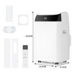 Aire Acondicionado Portátil 12000Btu/h, Climatizador Portátil 3 En 1,Bajo Consumo, Aire Acondicionado Silencioso Con Deshumidificador, Modo Sueño, Mando a Distancia,Para Hogar u Oficina Hasta 51 M² - Image 9