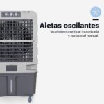 UNIVERSALBLUE Climatizador Evaporativo 120L, Caudal 10.000 m³/h, Cobertura 80 m², 350W, 3 Packs de Hielo, con Ruedas, Interiores y Exteriores, Almacenes - Image 5