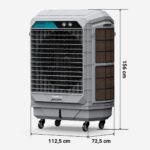 Symphony Movicool XXL-100 Climatizador Evaporativo Industrial PRO, 100 L, 625W, Caudal 18000 m³/h, 3 Filtros XL, Ruedas, Gran Potencia, 120m², Ventilador XXL - Image 6