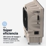 UniversalBlue, Climatizador Evaporativo 150L 750W – 18.000 m³/h, Aire Acondicionado Natural Portátil hasta 232 m², 4 Modos, 3 Velocidades, Oscilación Automática, Uso Industrial y Doméstico - Image 6