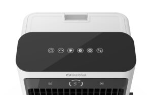 Olimpia Splendid, Peler 40 Enfriador Evaporativo, 40 Litros, Purificador de Aire con Panel Evaporativo, Refrigeración, Ventilación, Pantalla Táctil, Diseño Innovador - Image 2