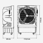 UniversalBlue, Climatizador Evaporativo 150L 750W – 18.000 m³/h, Aire Acondicionado Natural Portátil hasta 232 m², 4 Modos, 3 Velocidades, Oscilación Automática, Uso Industrial y Doméstico - Image 4