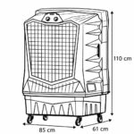 AirForce100 Climatizador Evaporativo Industrial, 100L, Portátil con Ruedas, Naves Industriales y Grandes Espacios, Caudal de aire de 13.000 m³/h, 325W, Más potencia con Menos consumo, Cobertura 100m² - Image 7