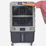 UNIVERSALBLUE Climatizador Evaporativo 120L, Caudal 10.000 m³/h, Cobertura 80 m², 350W, 3 Packs de Hielo, con Ruedas, Interiores y Exteriores, Almacenes - Image 7
