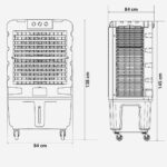 UniversalBlue, Climatizador Evaporativo 120L 750W – 13.000 m³/h, Aire Acondicionado Natural Portátil para hasta 150 m², 3 Velocidades, Oscilación, Uso Industrial y Doméstico - Image 5