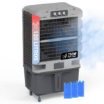 UniversalBlue, Climatizador Evaporativo 120L 750W – 13.000 m³/h, Aire Acondicionado Natural Portátil para hasta 150 m², 3 Velocidades, Oscilación, Uso Industrial y Doméstico