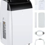 Aire Acondicionado Portátil 12000Btu/h, Climatizador Portátil 3 En 1,Bajo Consumo, Aire Acondicionado Silencioso Con Deshumidificador, Modo Sueño, Mando a Distancia,Para Hogar u Oficina Hasta 51 M²