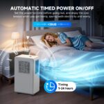 4 en 1 Aire acondicionado portátil,combina funciones de refrigeración, deshumidificación ventilación, ultrasilencioso, temporizador 24 Ideal para hogares, oficinas y cocinas（Blanco puro） - Image 6