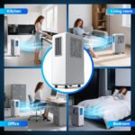 4 en 1 Aire acondicionado portátil,combina funciones de refrigeración, deshumidificación ventilación, ultrasilencioso, temporizador 24 Ideal para hogares, oficinas y cocinas（Blanco puro） - Image 7