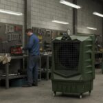AirForce100 Climatizador Evaporativo Industrial, 100L, Portátil con Ruedas, Naves Industriales y Grandes Espacios, Caudal de aire de 13.000 m³/h, 325W, Más potencia con Menos consumo, Cobertura 100m² - Image 2