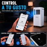Aire acondicionado portátil inteligente Könighaus 7000 BTU para habitaciones de hasta 20 m² – eficiente energéticamente (A) – mando a distancia y control mediante app incluidos - Image 5