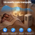 OKYUK Aire Acondicionado Portatil, 200 W de ahorro energético, refrigerante ecológico R290, 3 en 1 Refrigera, Ventila y Deshumidifica,Cobertura 15-20m2.Con tubo de escape (Blanco) - Image 6