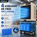 Climatizador Evaporativo Industrial Ultra Frío 15000m3/h, Cobertura 90m2, 130L, 660W, Evaporador Aire Acondicionado Bajo Consumo, Climatizador Industrial Portátil, Climatizador Evaporativo y Enfríador - Image 6