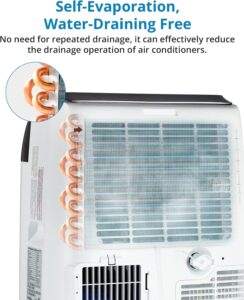Aire Acondicionado Portátil 12000Btu/h, Climatizador Portátil 3 En 1,Bajo Consumo, Aire Acondicionado Silencioso Con Deshumidificador, Modo Sueño, Mando a Distancia,Para Hogar u Oficina Hasta 51 M² - Image 4