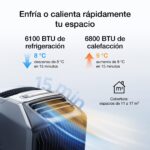 EcoFlow WAVE 3 Climatizador portátil con batería extra de 1024 Wh, refrigeración 1800 W, calefacción 2000 W, autonomía de 8 h, control por app, para camping, autocaravanas, todoterrenos - Image 2