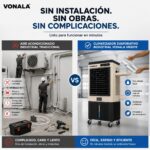 Climatizador Evaporativo Industrial Ultra Frío 15000m3/h, Cobertura 90m2, 130L, 660W, Evaporador Aire Acondicionado Bajo Consumo, Climatizador Industrial Portátil, Climatizador Evaporativo y Enfríador - Image 9