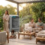 Symphony Movicool XXL-100 Climatizador Evaporativo Industrial PRO, 100 L, 625W, Caudal 18000 m³/h, 3 Filtros XL, Ruedas, Gran Potencia, 120m², Ventilador XXL - Image 4