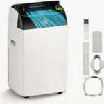 Aire Acondicionado Portátil 10000Btu/h, Climatizador Portátil 3 En 1,Bajo Consumo, Aire Acondicionado Silencioso Con Deshumidificador, Modo Sueño, Mando a Distancia,Para Hogar u Oficina Hasta 51 M²