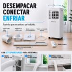 Aire acondicionado portátil inteligente Könighaus 7000 BTU para habitaciones de hasta 20 m² – eficiente energéticamente (A) – mando a distancia y control mediante app incluidos - Image 6