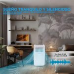 SereneLife Aire Acondicionado Portátil, 12.000 BTU, Móvil, Calefactor, Silencioso, Deshumidificador, Ventilador, Kit Escape Ventana, Control Remoto, Blanco, Portátil para Todo el Año - Image 9