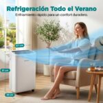 SereneLife Aire Acondicionado Portátil, 13.000 BTU, Móvil, Silencioso, Deshumidificador, Ventilador, Kit Escape Ventana, Mando a distancia, Ideal para la casa y oficina - Image 2