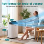 SereneLife Aire Acondicionado Portátil, 7.000 BTU, Móvil, Silencioso, Deshumidificador, Ventilador, Mando a Distancia, Ideal para el hogar u Oficina - Image 2