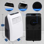 SereneLife Aire Acondicionado Portátil, 7.000 BTU, Móvil, Silencioso, Deshumidificador, Ventilador, Mando a Distancia, Ideal para el hogar u Oficina - Image 3