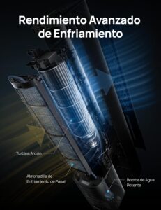 DREO Ventilador de Torre con enfriamiento por agua, enfriador 110 cm, silencioso, 4 velocidades, 4 modos, evaporativo, control app, paquete de hielo, oscilación 80°, temporizador 12 h, blanco - Image 8
