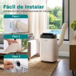 SereneLife Aire Acondicionado Portátil, 7.000 BTU, Móvil, Silencioso, Deshumidificador, Ventilador, Mando a Distancia, Ideal para el hogar u Oficina - Image 7